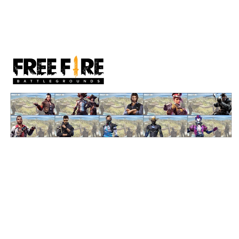

sticker nama waterproof freefire