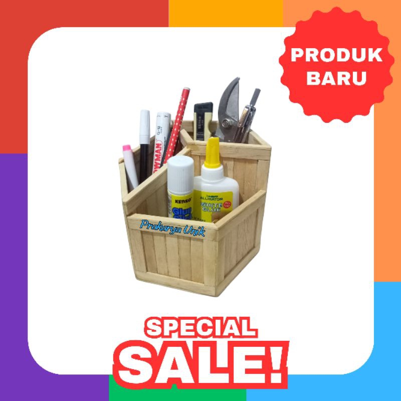 

Kotak pensil unik dari stik es krim bahan tebal dan halus