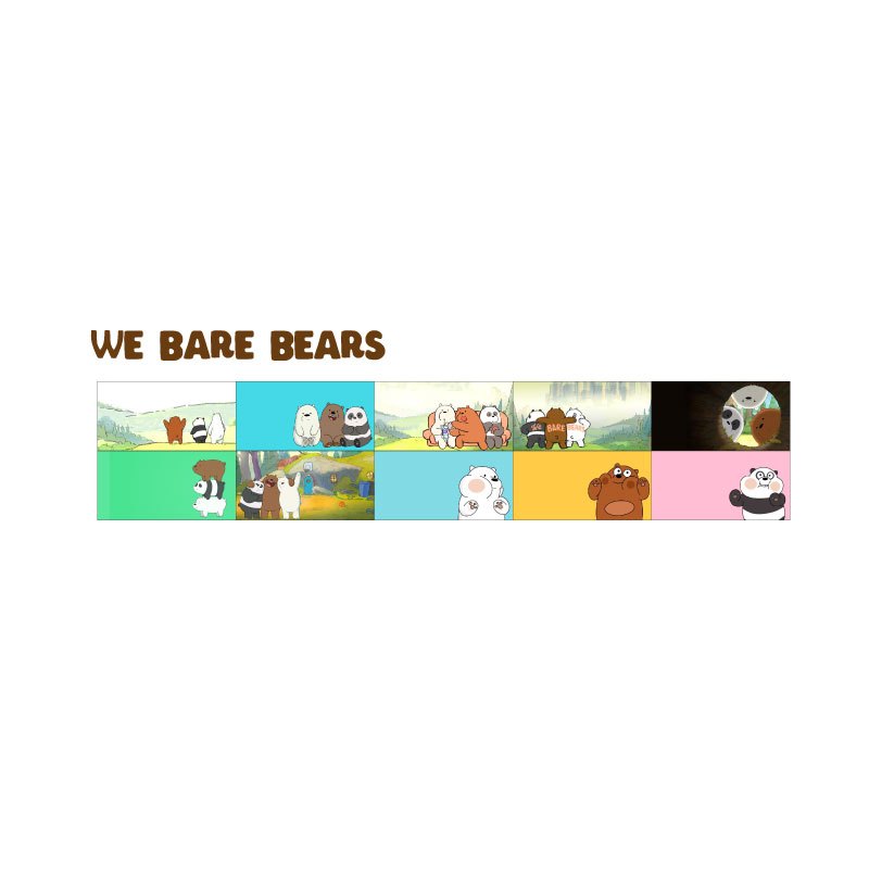 

sticker nama waterproof we bare bears