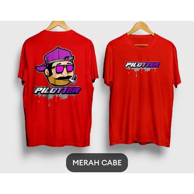 KAOS PILOTER/KAOS DISTRO BAHAN HALUS