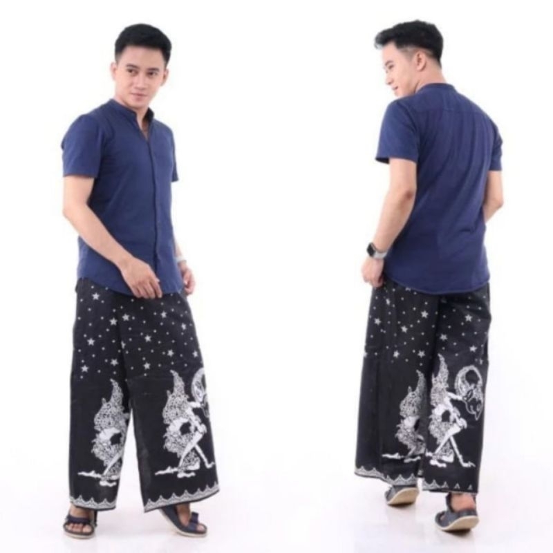 SARUNG CELANA BATIK INSTAN TERBARU WAYANG PUTIH DEWASA