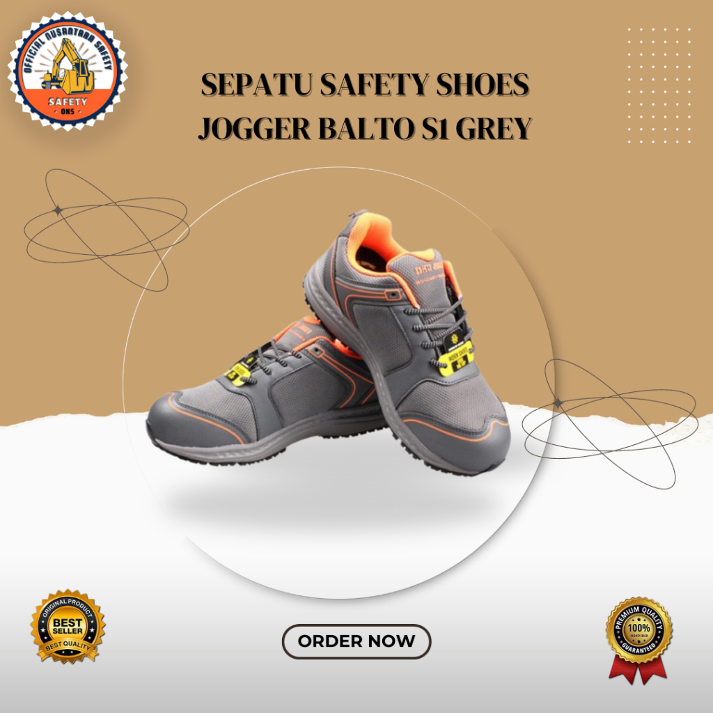 Sepatu Safety Jogger Balto S1 Grey / Safety Jogger Balto S1 Grey / ORIGINAL