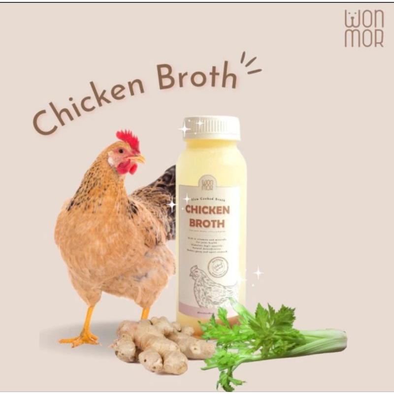 

WONMOR Chicken Broth Fresh Healthy Food Kaldu Ayam Untuk Anjing Kucing 250 ML