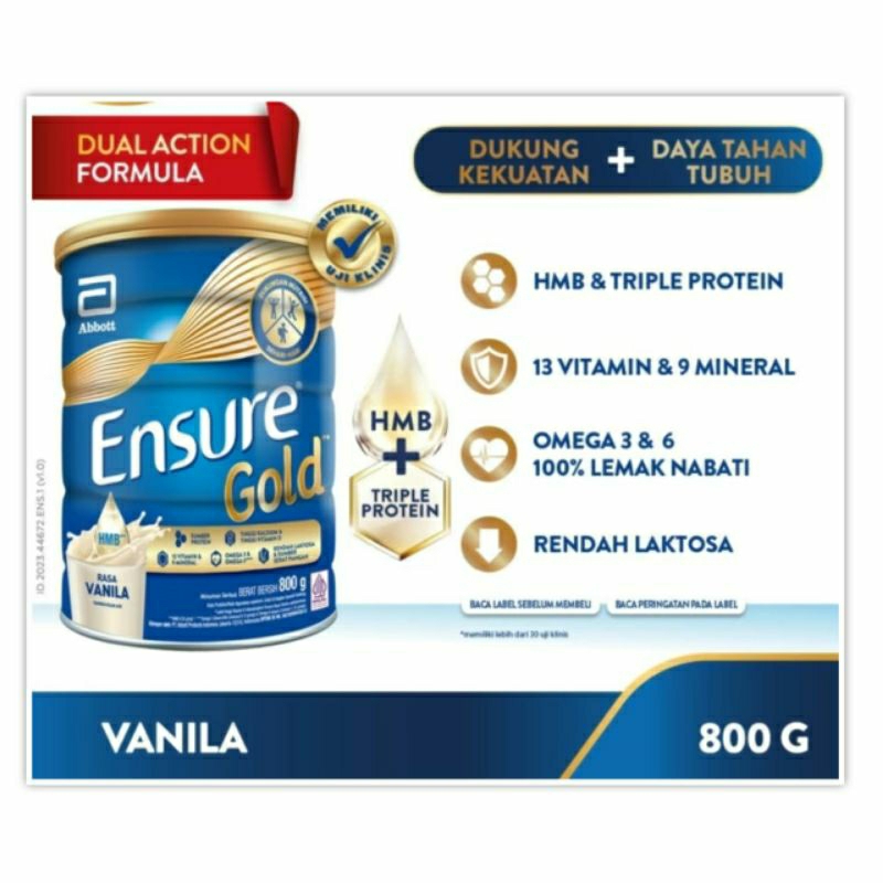 Ensure Gold vanila 800 gr Susu Lansia