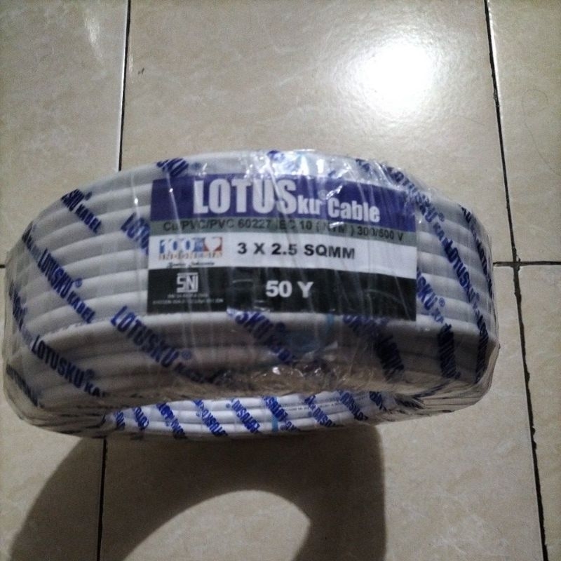 kabel NYM kawat tunggal 3x2,5 lotusku