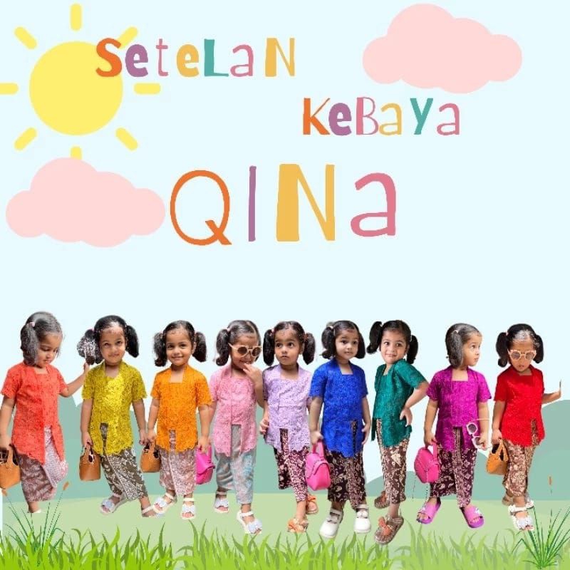 ATASAN KEBAYA BALI JADI KUTUBARU ANAK" LENGAN PENDEK QINA