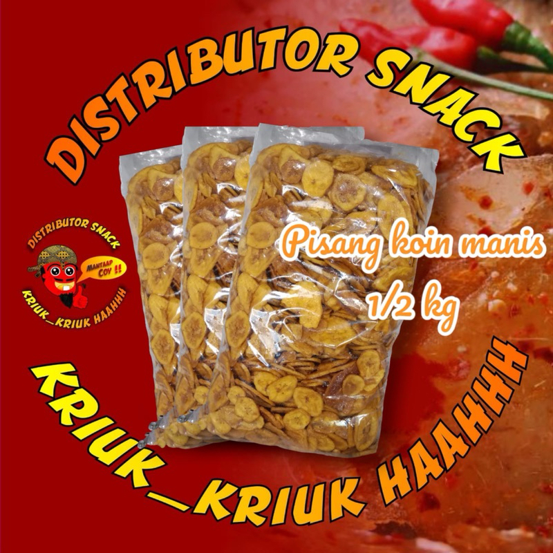 

Keripik pisang manis 500 gram / keripik pisang madu ½ kg