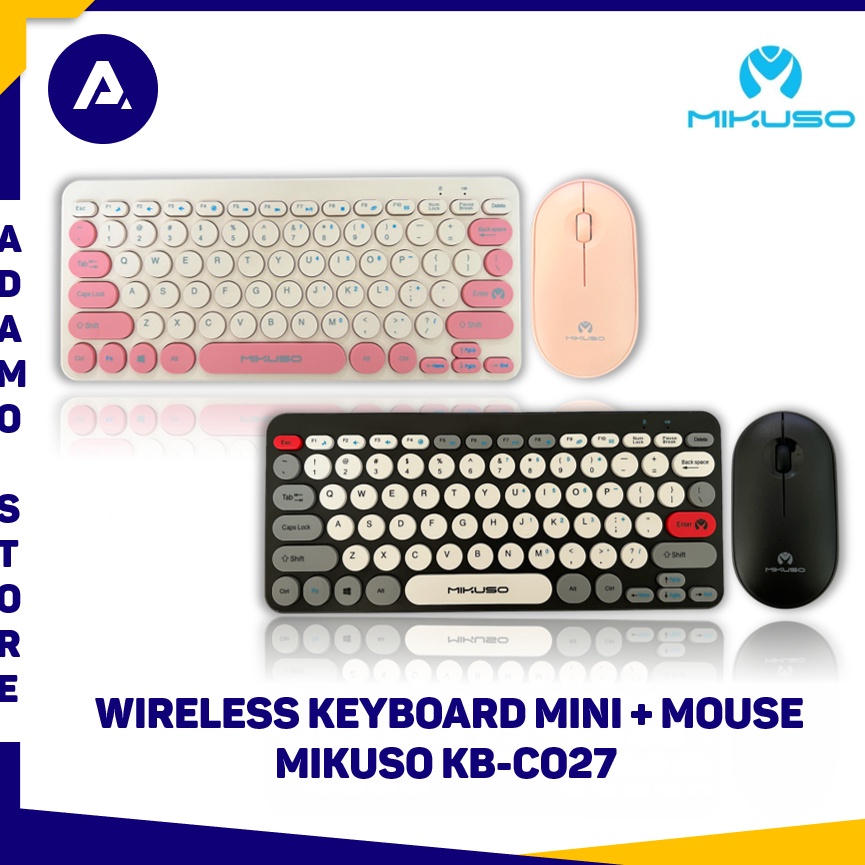 Combo Keyboard Mouse Wireless 24G Mikuso KBC27 b Y2X2