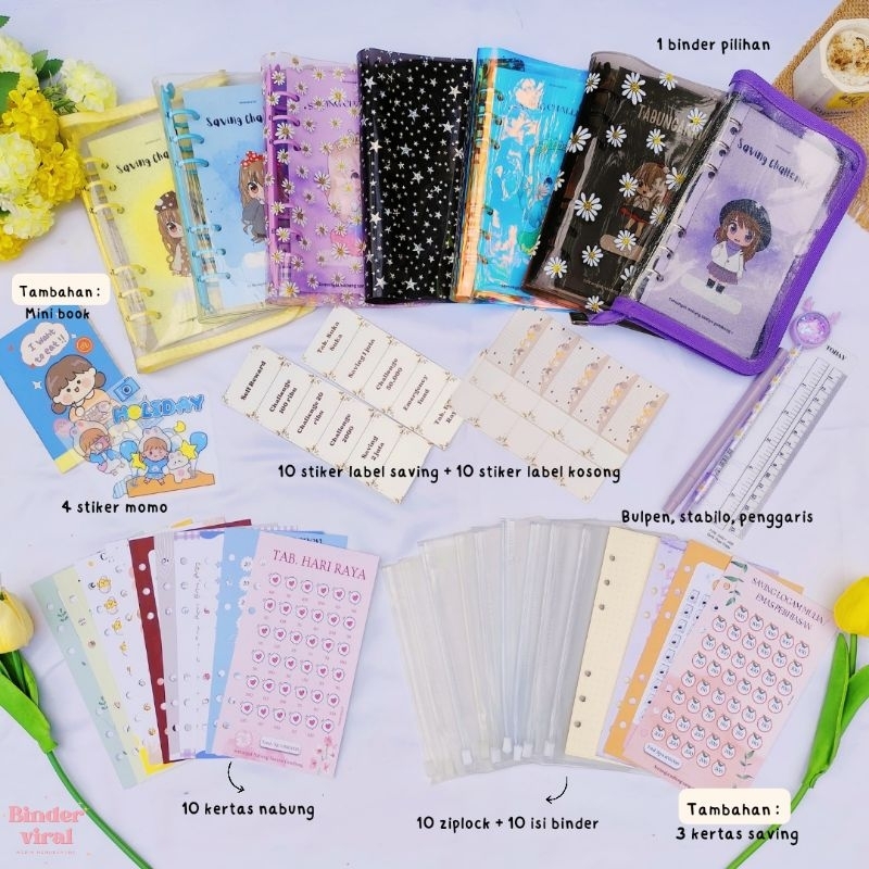 

[ 10 ziplock All Varian ] Paket nabung lengkap 10 ziplock + 10 kertas nabung budgeting keuangan A6 | WAJIB BACA DESKRIPSI