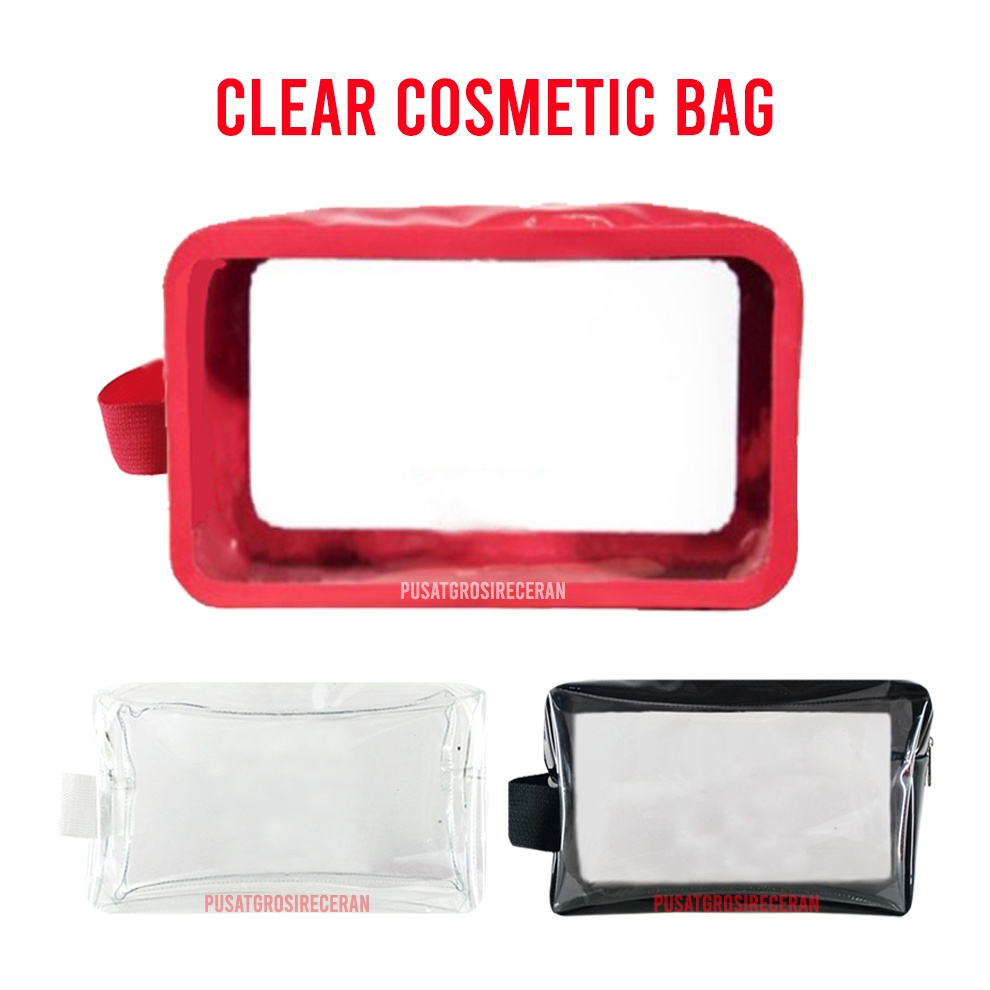TERBUKTI Clear Cosmetic Bag PVC Mika Transparant Tas Pouch Travel Kosmetik