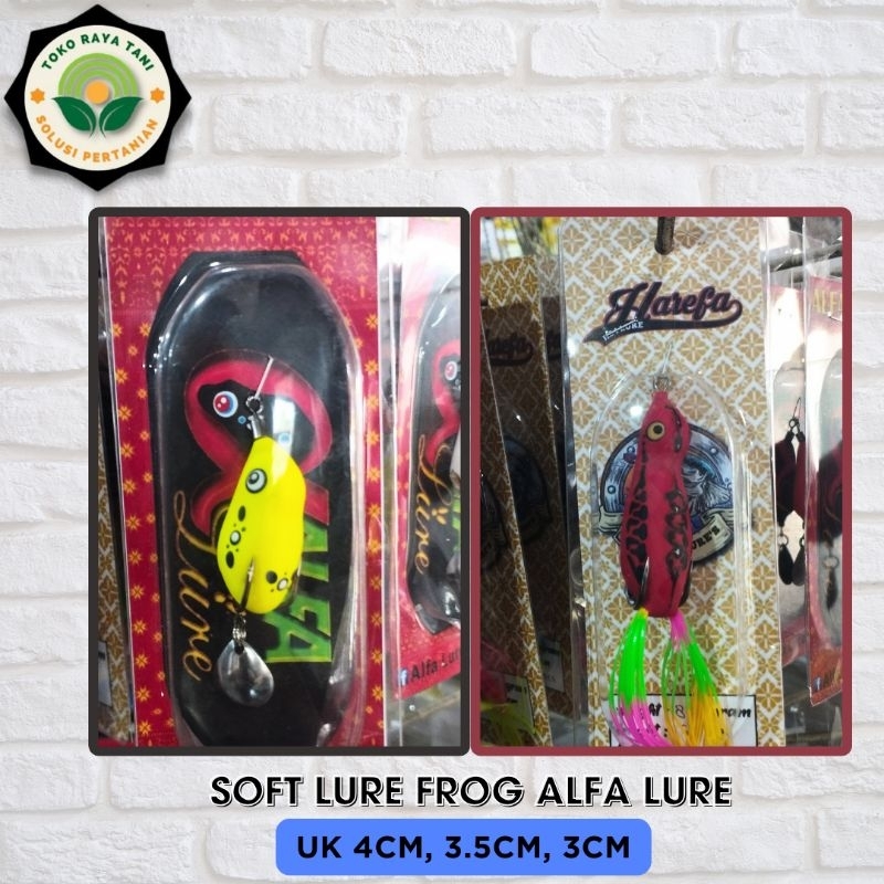 Jual Soft Lure AlfaLure frog umpan Mancing kodok berbagai ukuran 3cm 3.5cm 4cm warna dan bentuk rand