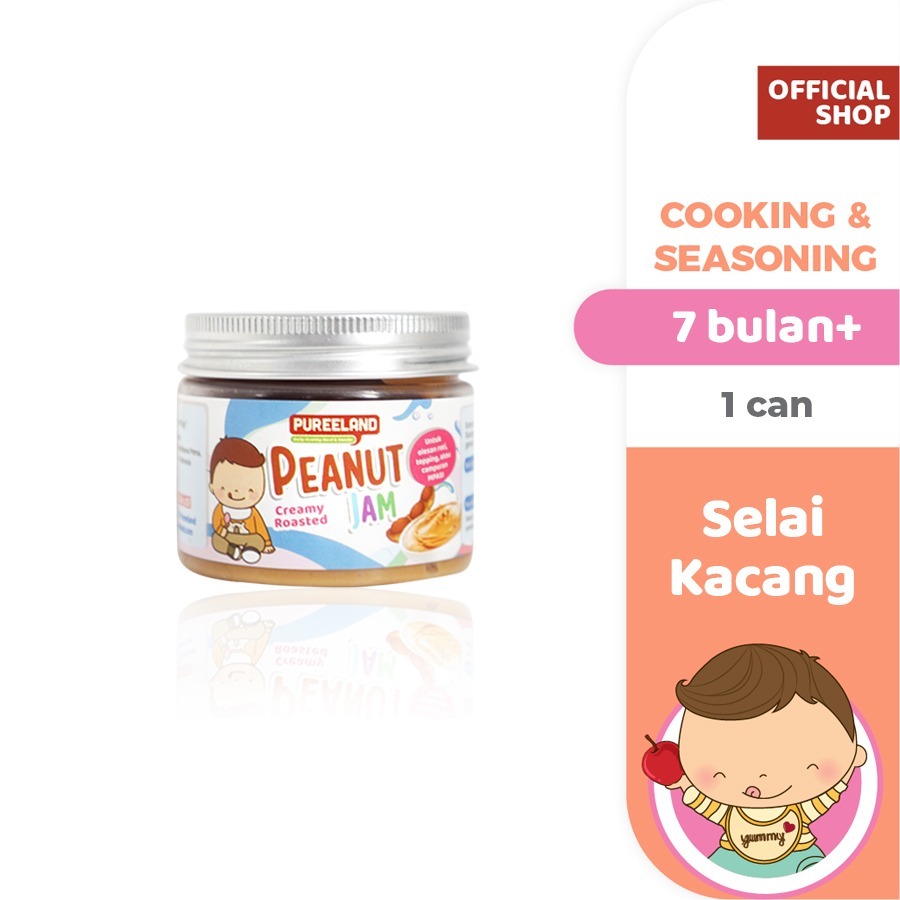 

Pureeland Natural Baby Jam Peanut / Selai Kacang MPASI / No Added Sugar & Preservatives