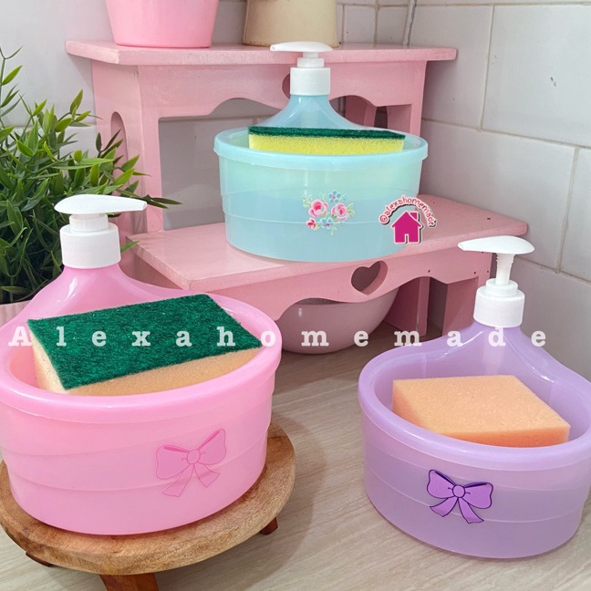 Price TEMPAT SABUN CUCI PIRING VIRAL UNIK pink putih hijau