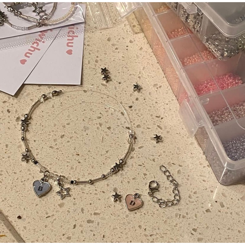 ANNE INITIAL BRACELET // jual gelang inisial nama huruf abjad bracelets aesthetic gelang charm