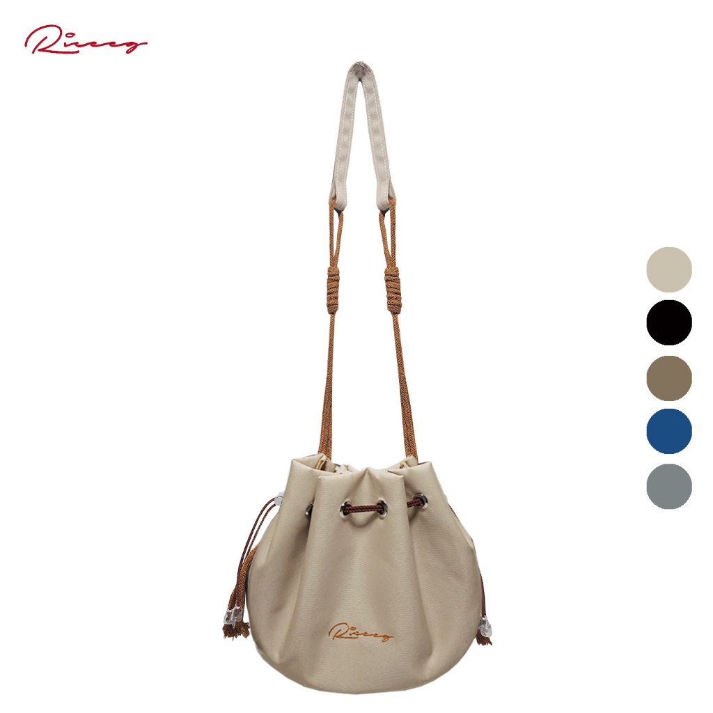 Riceeg - Tas Selempang Serut Wanita Bahan Kanvas - Molly Series