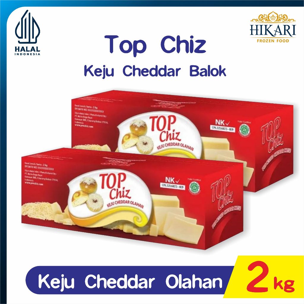 

Keju Cheddar Top Chiz / Cheddar Top Chiz Keju 2kg - Keju Parut