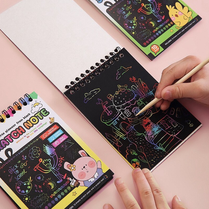 

PESTA DISKON New Cover Mini Scratch Note Buku Mini Gores Magic Baru