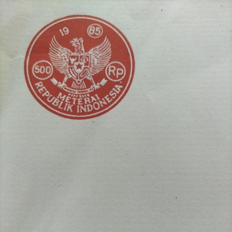 

kertas segel tahun 1985 Rp 500 double