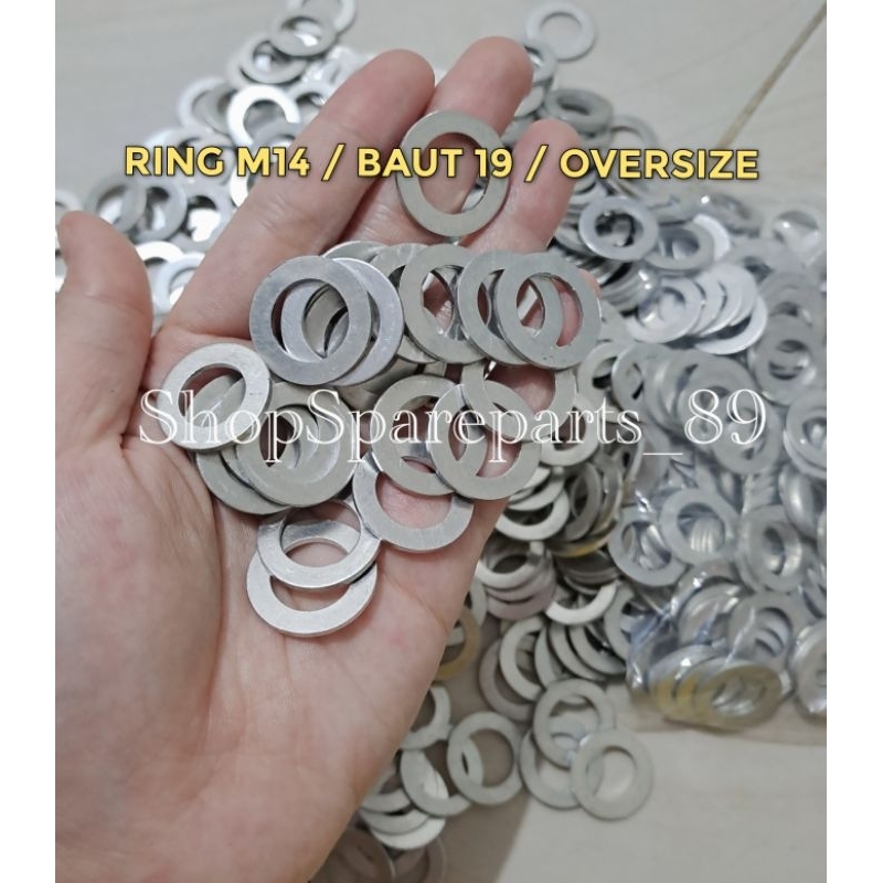 RING OLI M14 ALUMUNIUM / BAUT 19 / RING PEMBUANGAN OLI OVERSIZE