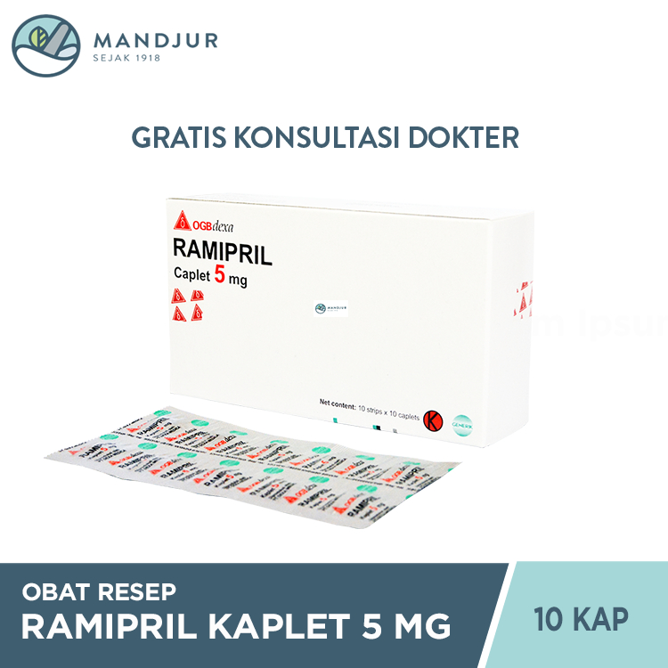 RAMIPRIL GENERIK DEXA 5 MG 1 STRIP @ 10 TABLET