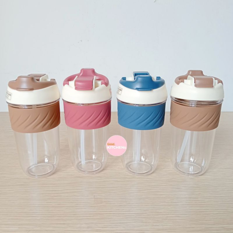 G136 BOTOL AIR MINUM ANAK DEWASA 450ML TUMBLER GELAS KACA TS-8112