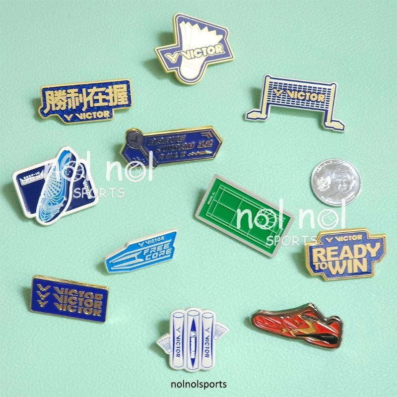 NNS VICTOR badminton pin badge original small