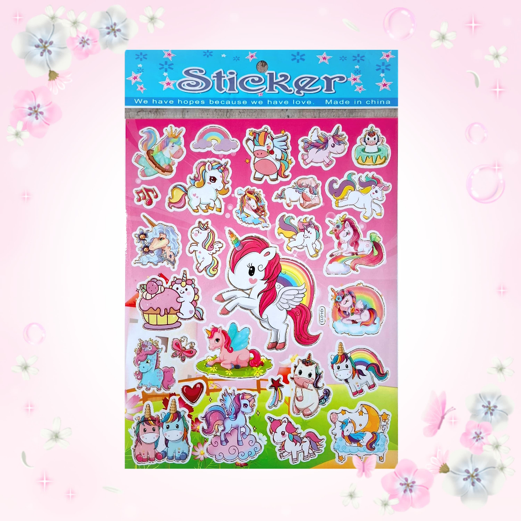 

Stiker Laser Gambar Tempel Laser Sticker Anak Karakter Kartun Kuda Pony Unicorn Horse