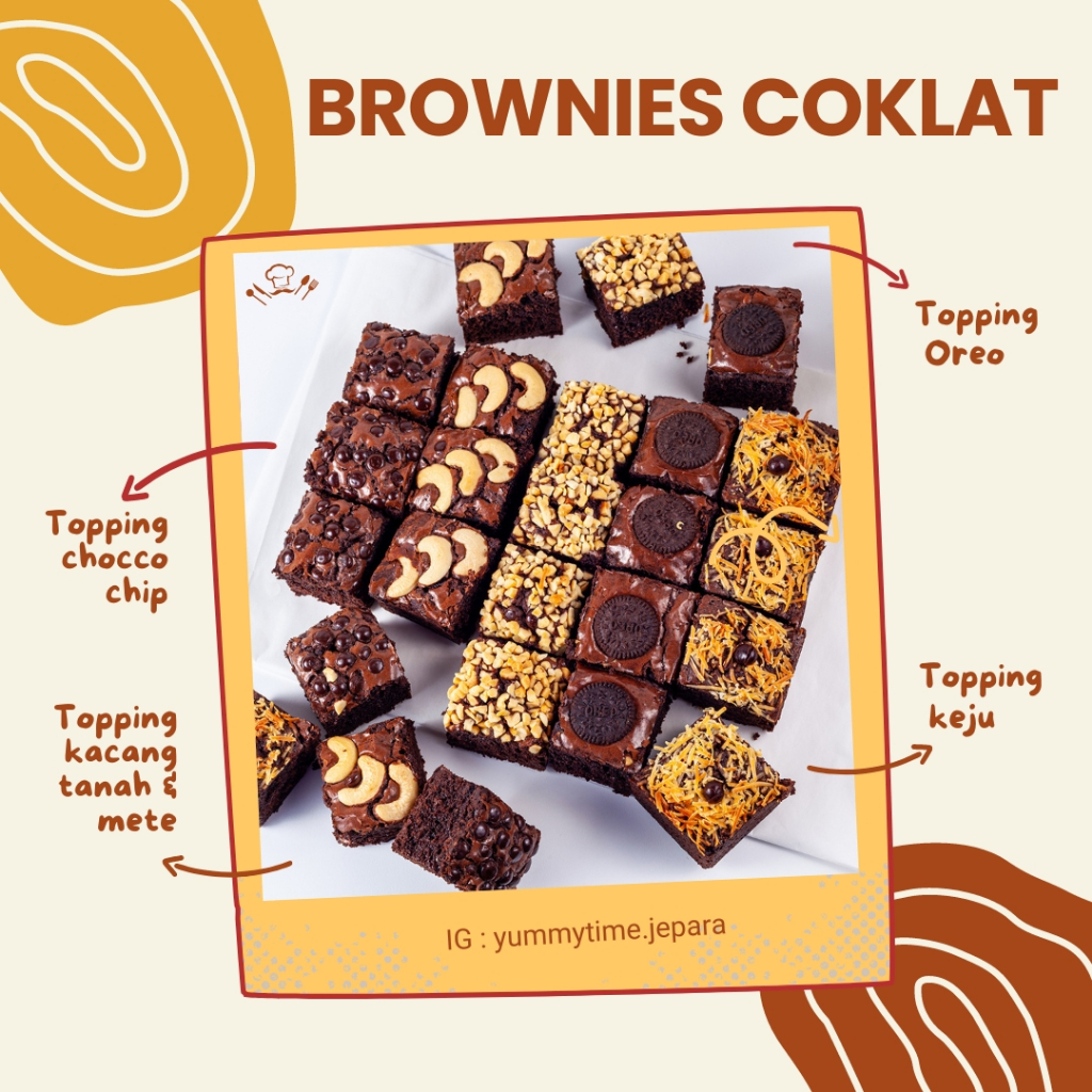 

BROWNIES PANGGANG / BROWNIES FUDGY COKLAT / SIZE 20X20