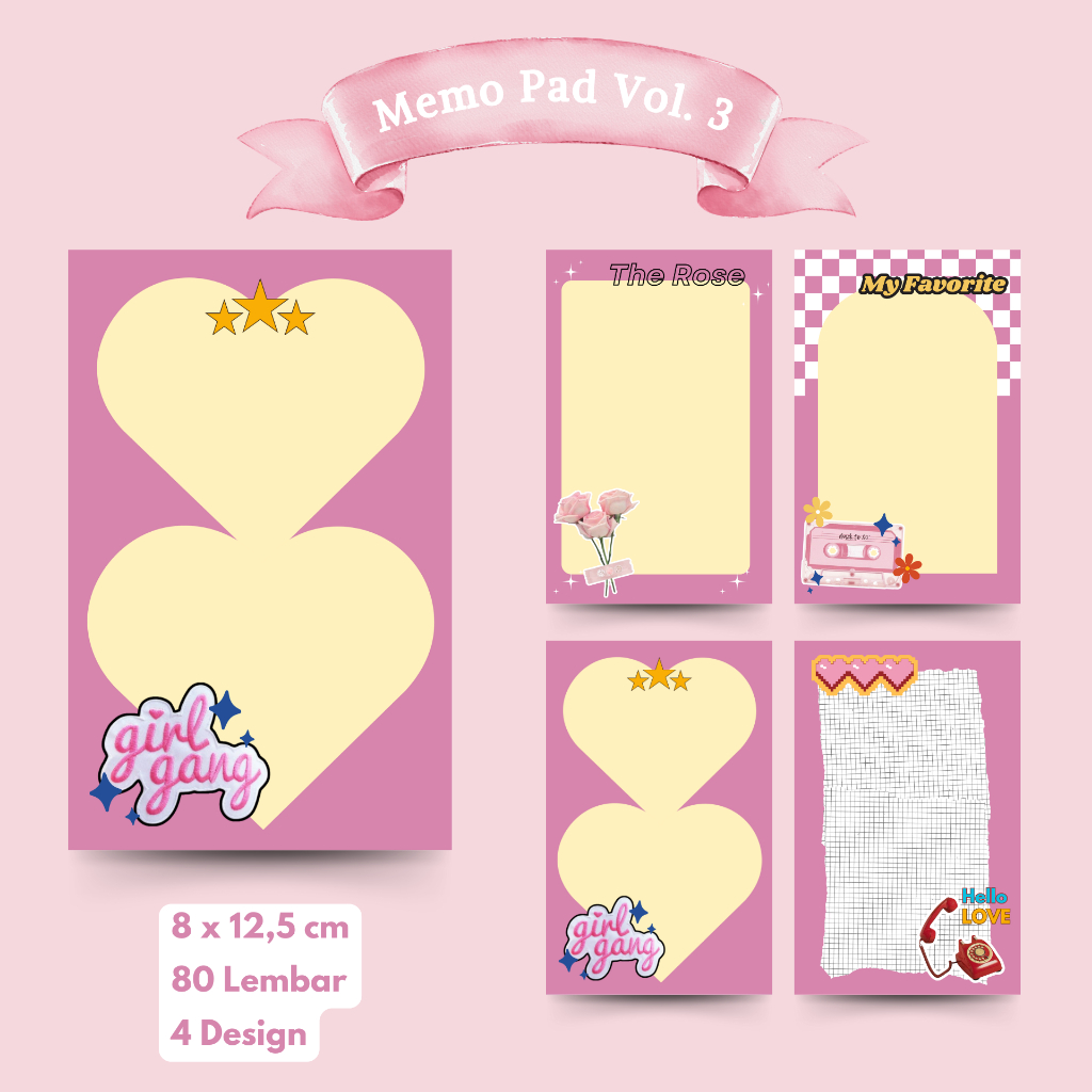 

Memo Pad Aesthetic Satu Set Vol Tiga Bukan Sticky Note Untuk Buku Catatan Sekolah