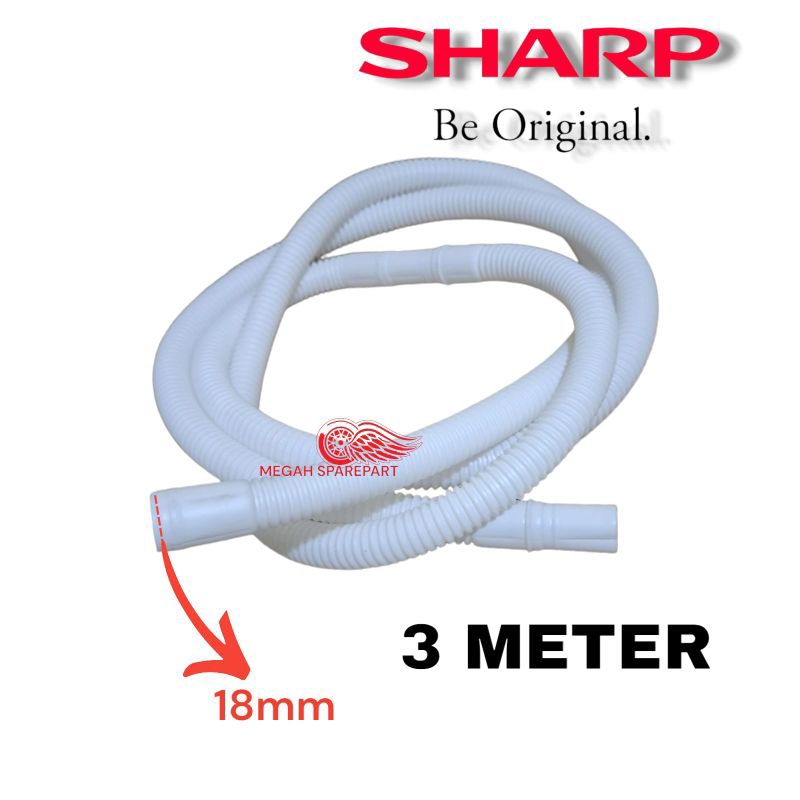 3 Meter selang masuk air mesin cuci SHARP 2 Tabung