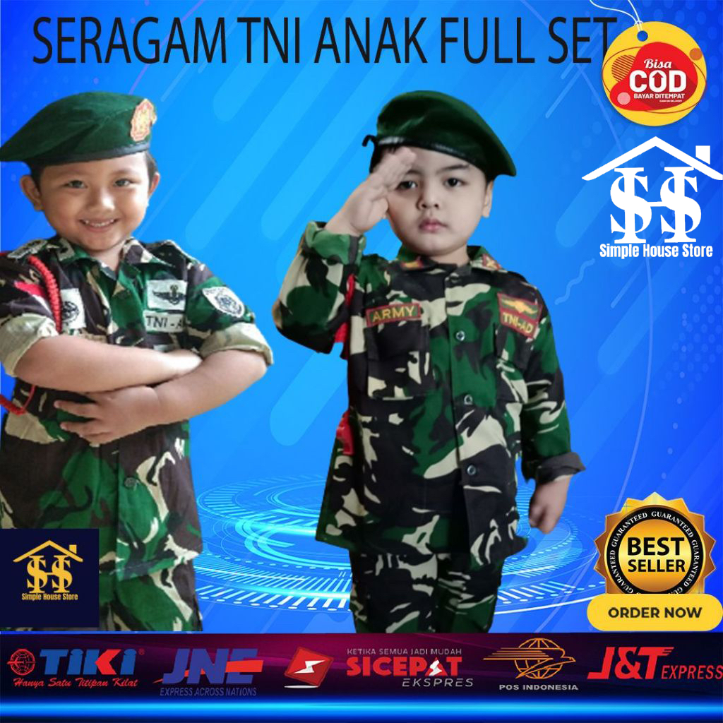 seragam baju  sragam profesi TNI AD/ DORENG / AU/ POLISI/ ANAK/ LORENG /AL/ABRI / ARMY/TENTARA INDNE