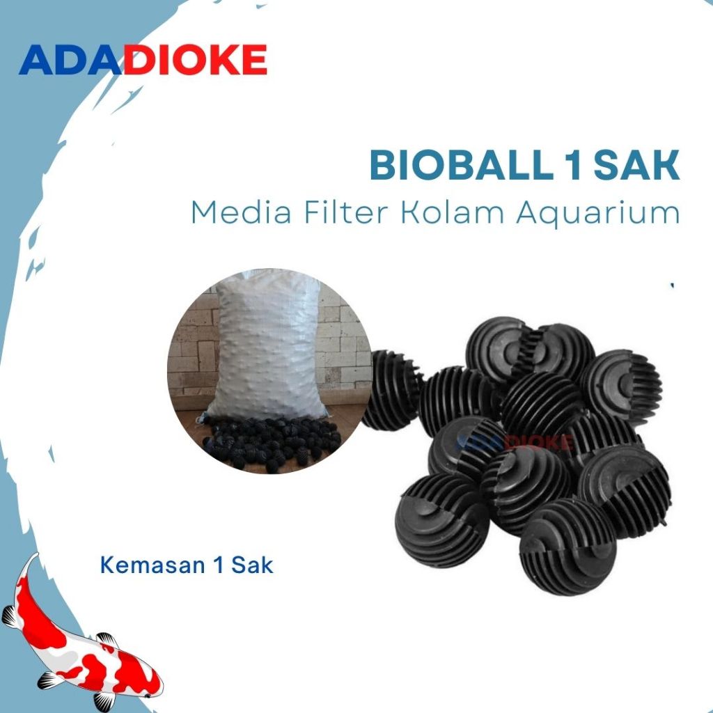 Bioball Bio Ball Diameter 3 cm PVC Rumah Bakteri Kolam 15 Kg 1 Sak Bioball