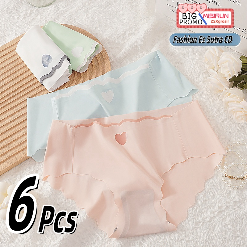 {COD✅}6Pcs celana dalam wanita import Cd Seamless Celana Dalam Wanita  CD Wanita Seamless celana dal