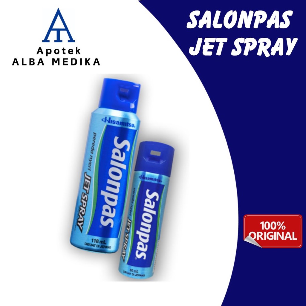 Salonpas Jet Spray | Pain Killer Spray / Meredakan Nyeri Otot, Keseleo, Memar | Jet Spray Salonpas/ 