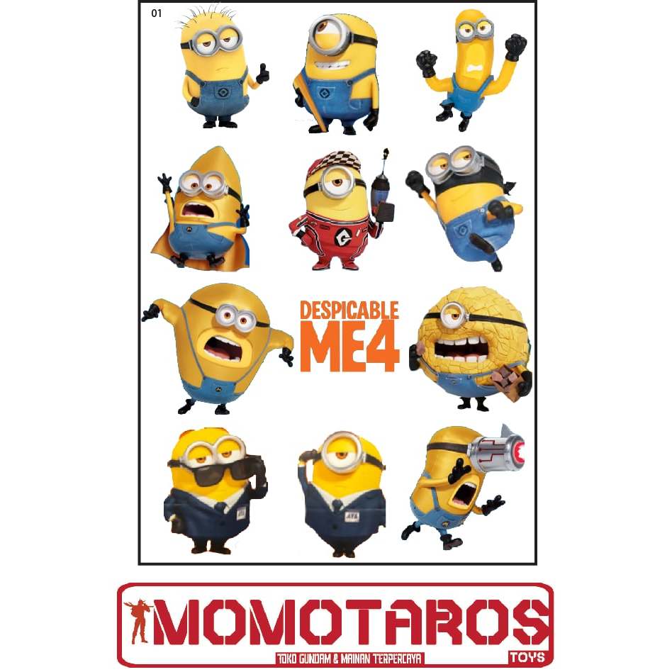 

Sticker murah antiair transparan Minion Despicable me 1 pc