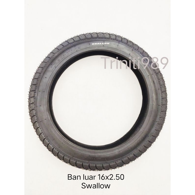 ND4 Ban Luar Sepeda 16 x 2.50 Hitam Swallow/Deli Tire