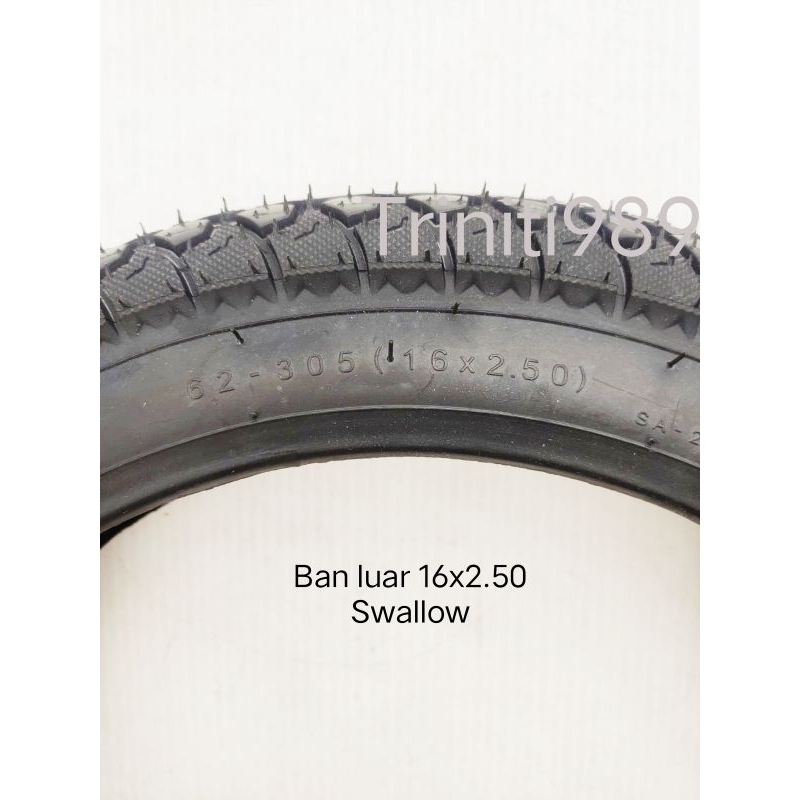 RB Ban Luar Sepeda 16 x 2.50 Hitam Swallow/Deli Tire