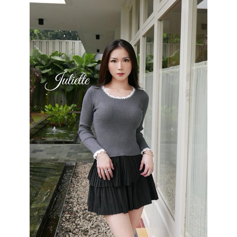 J'ADORE Juliette Top - Sweater Knit Top Atasan Lengan Panjang Wanita