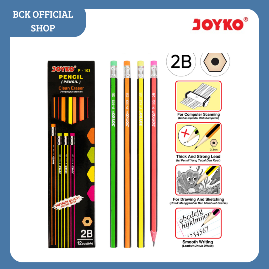 

Pencil Pensil P-103 2B Joyko (Pack)