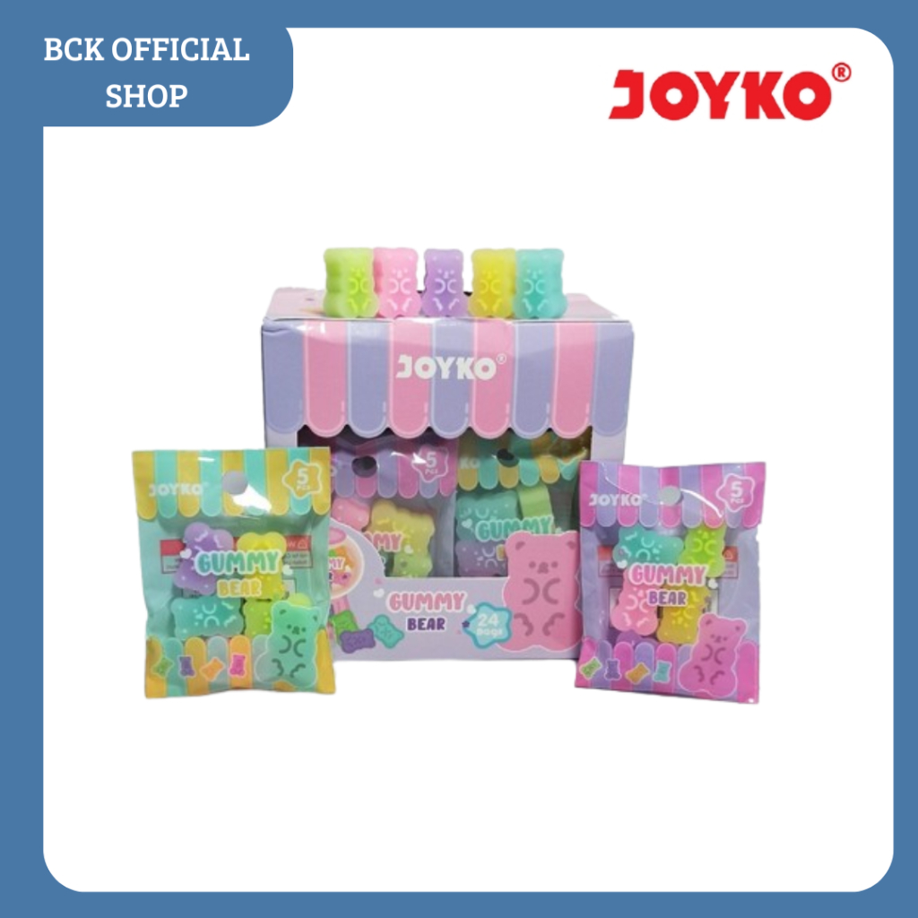 

Penghapus Eraser Joyko ERT-136 Gummy Bear (SET) 1 Set 5 Pcs