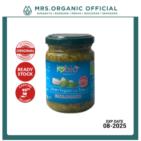 

ARTIGIANA Saus Masak Saus Pesto Khas Italia Genovese Organic Vegan Pesto w/ Tofu 130gr - Gluten FREE