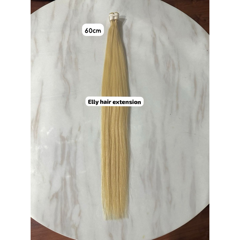 hair extension rambut asli manusia BLONDE size 60cm