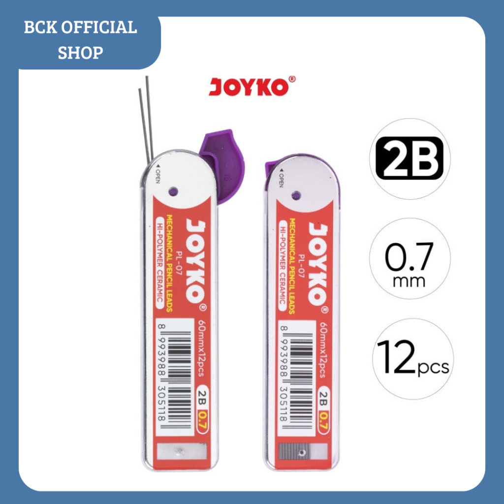 

Pencil Lead / Isi Pensil Mekanik PL-07 / 2B / 0.7 mm Joyko (PCS)