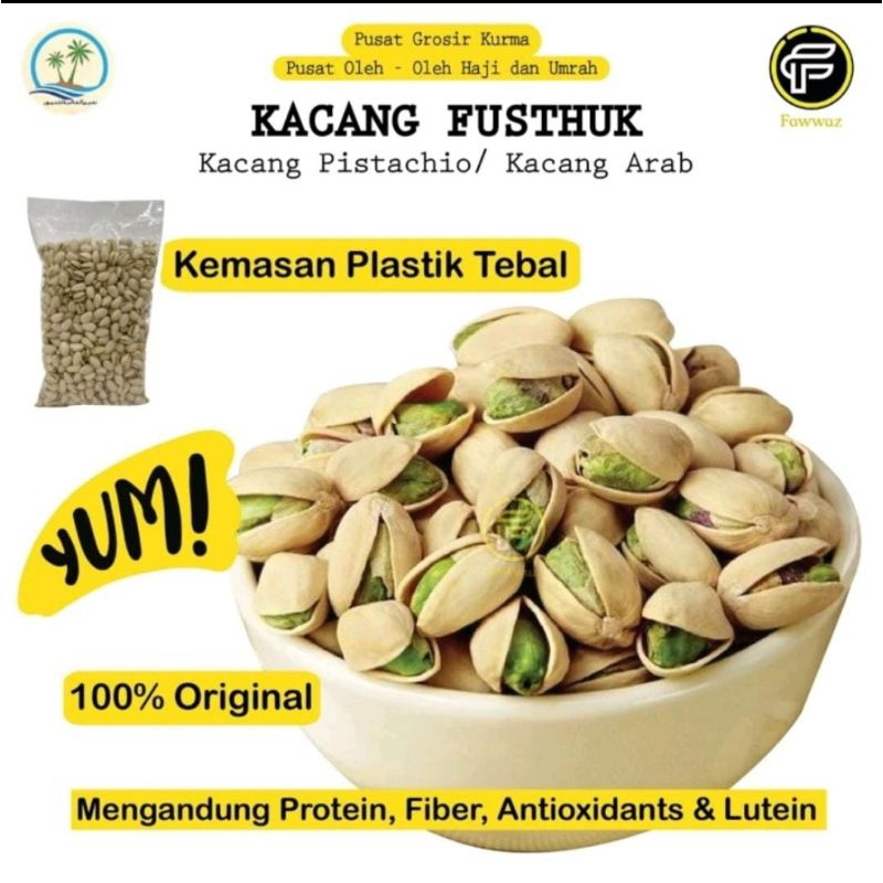 

Cemilan Arab Kacang Fusthuk Kacang Pistachio Kacang Arab 1KG 100% Original