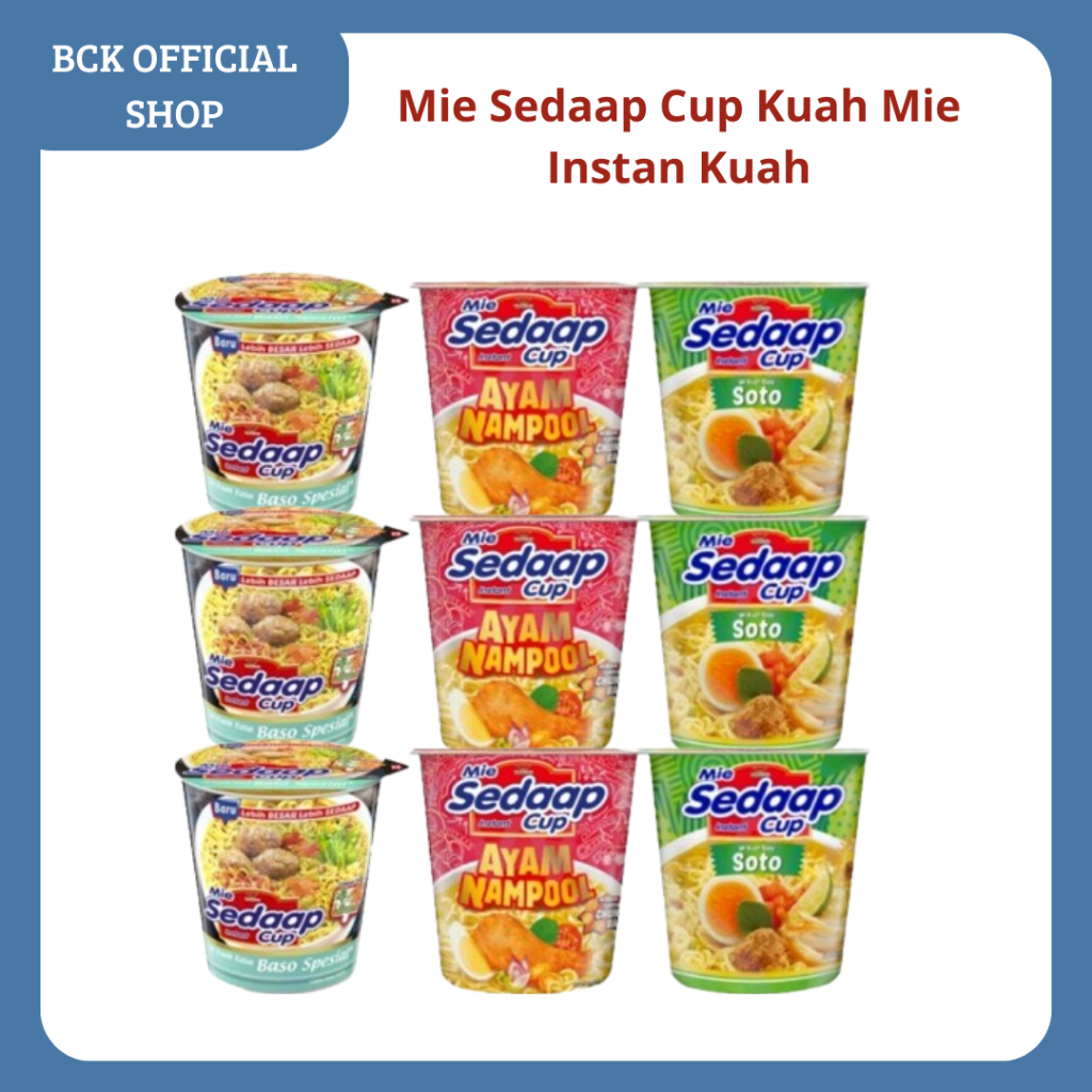 

Mie Sedaap Cup Kuah Mie Instan Kuah