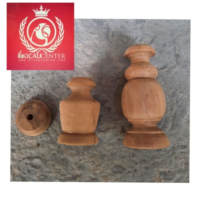 PION SANGKAR MURAI ANIS KAYU JATI MENTAH