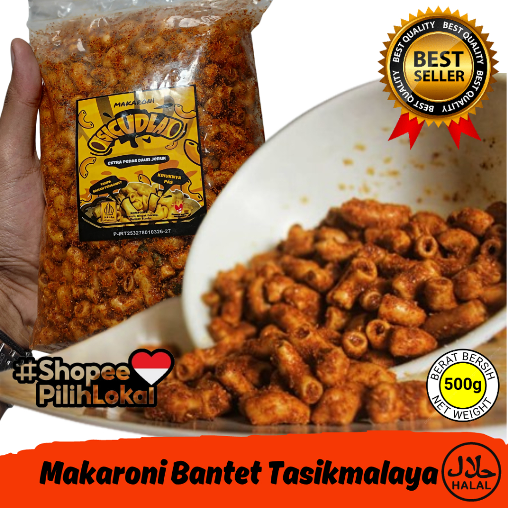 

MAKARONI BANTET SICUDLA KEMASAN 500gr - CEMILAN KHAS TASIKMALAYA