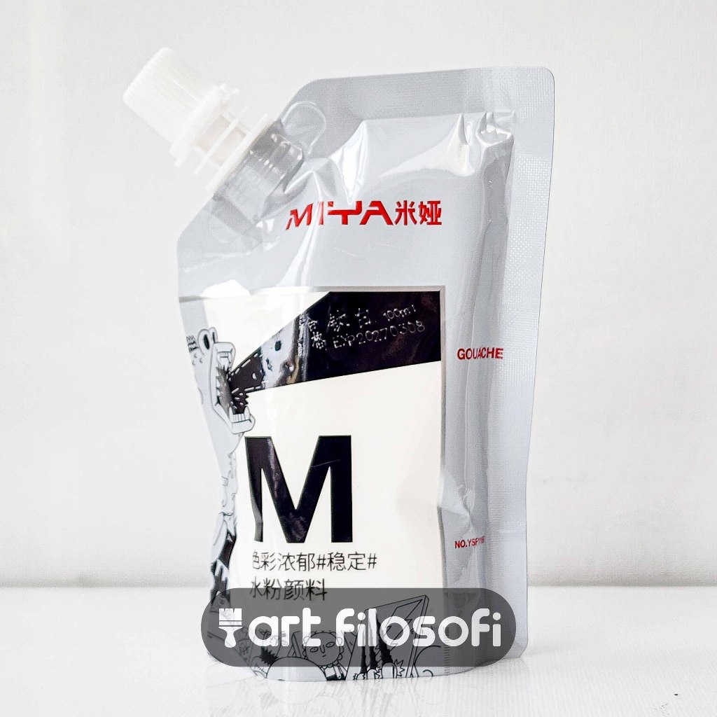 

Miya Himi Gouache Refill 100ml Titanium White | Cat Air Gouache