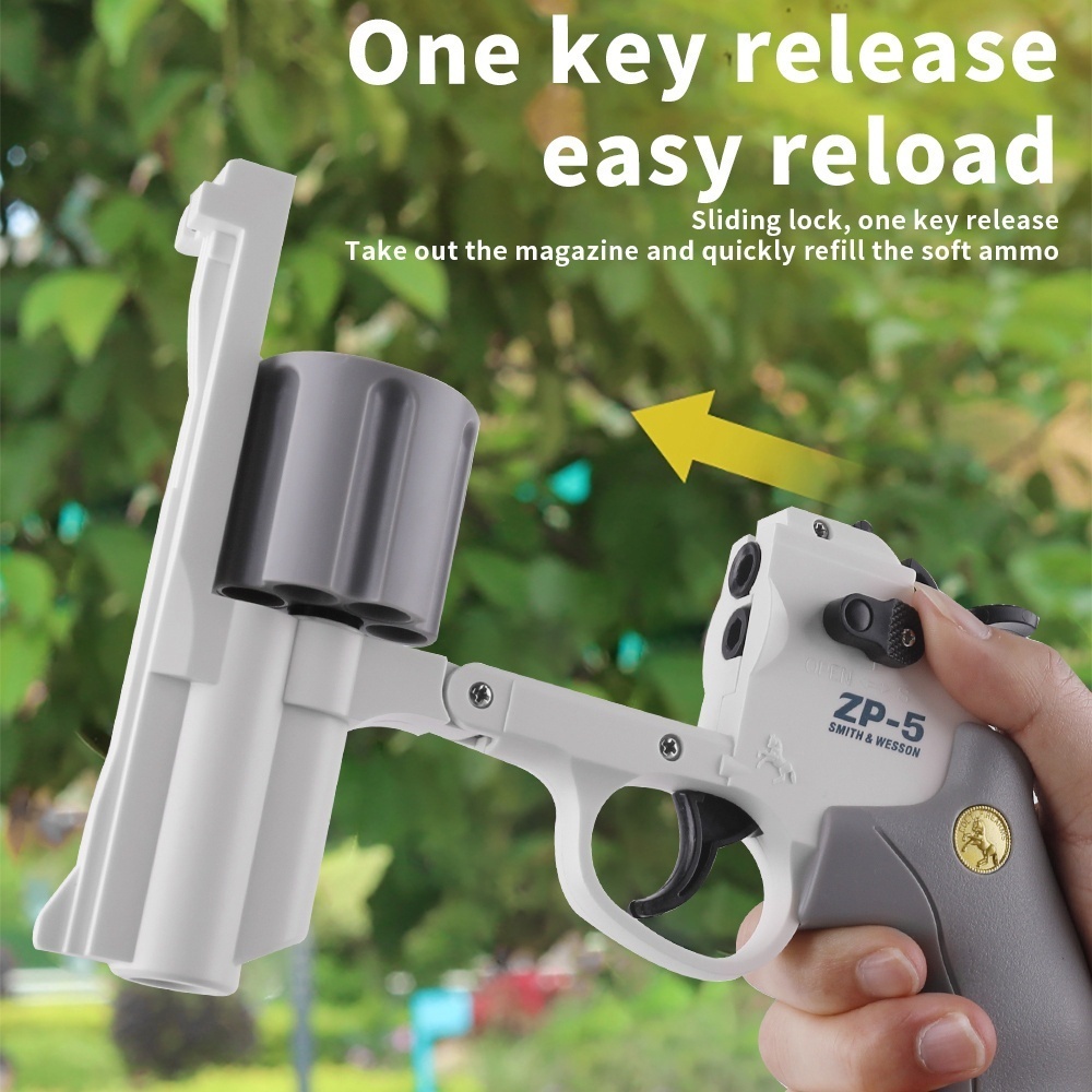 Sale Yigu Bigu Menembak Senjata Mainan Anak/ZP-5 Revolver Peluru Lunak Busa/Tembak Tembakan Pistol
