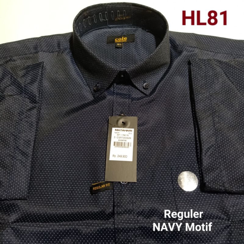 Kemeja Pria Lengan Pendek REGULER Merek Cole Original